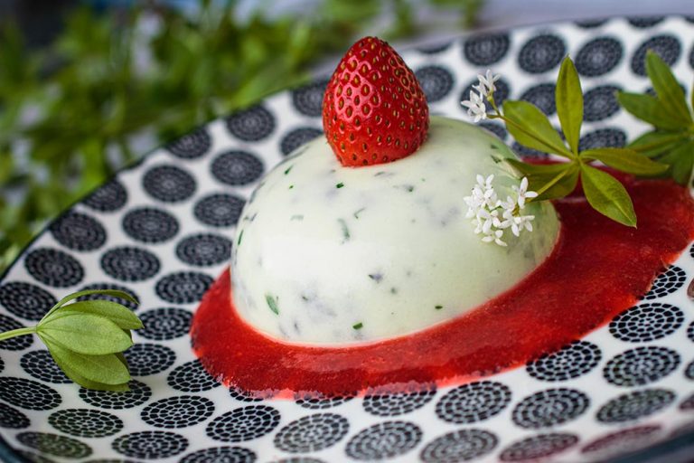 Waldmeister-Panna-Cotta