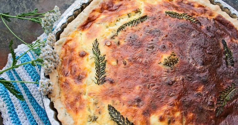 Quiche Lorraine mit Schafgarbe