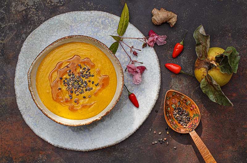 asiatische-Kuerbissuppe-Springkrautsamen