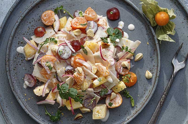 Selleriesalat-Bucheckern-Physalis