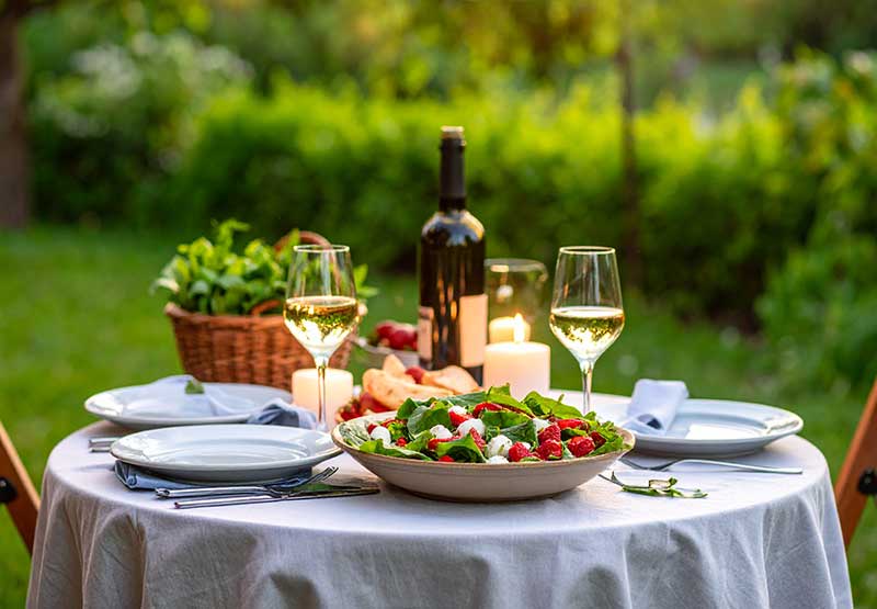 Abendessen Garten