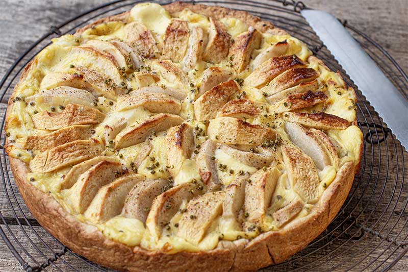 Apfel Birnen Kuchen gebacken