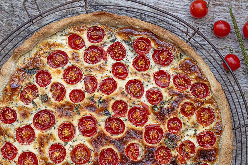 Tomatenquiche gebacken Gitter