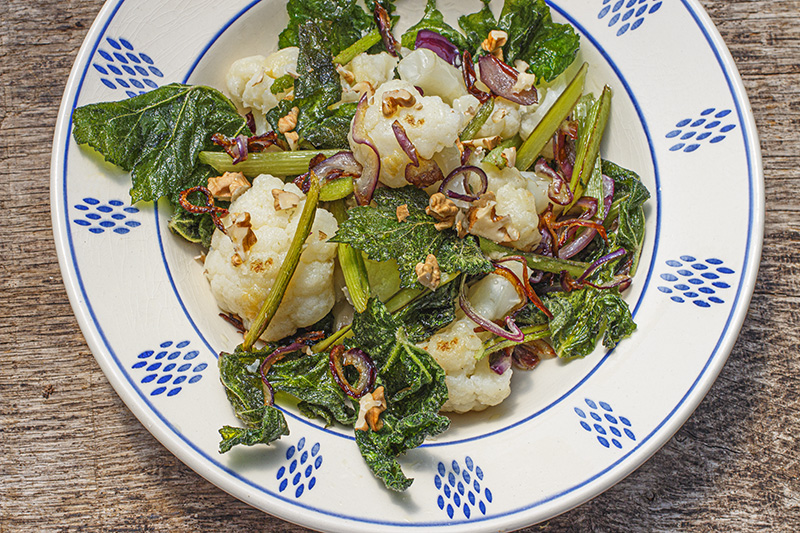 Blumenkohlgemuese mit Wiesenbaerenklau 3