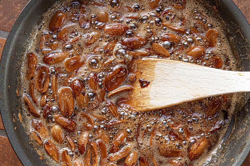 Eicheln karamellisieren Pfanne