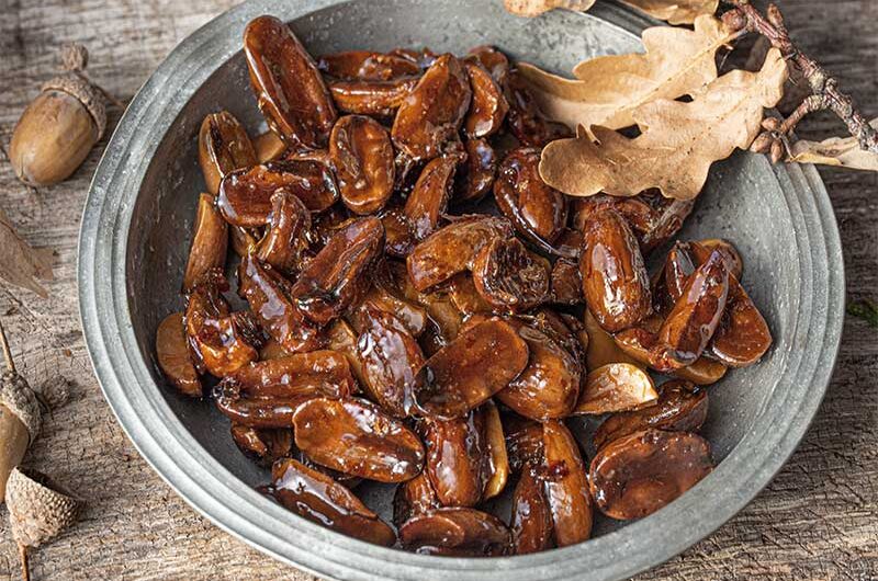 Karamellisierte Eicheln