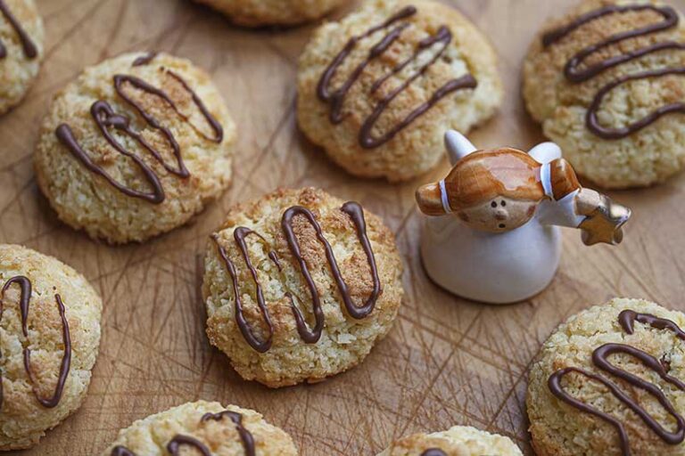 Kokosplätzchen-Haselnuss-makro