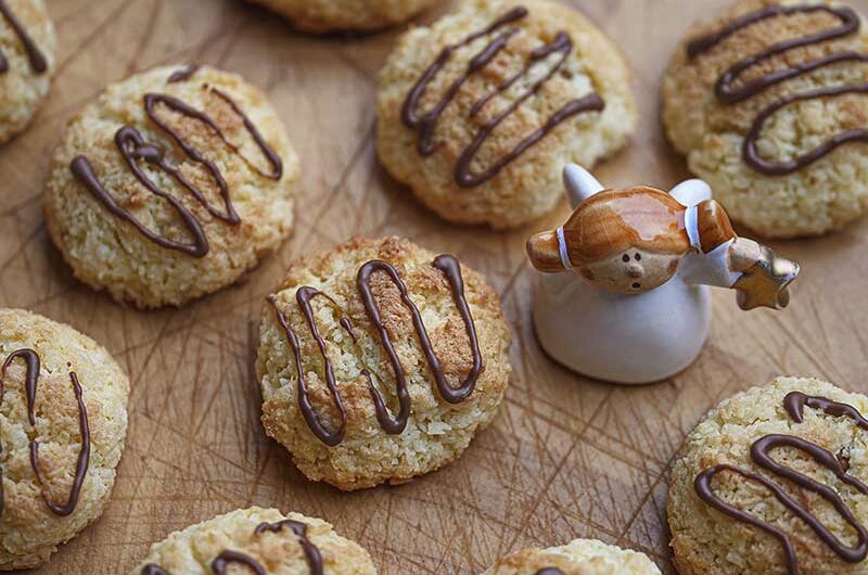 Kokosplätzchen-Haselnuss-makro