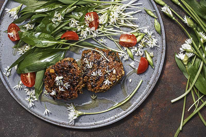 Baerlauch Hirse Frikadellen