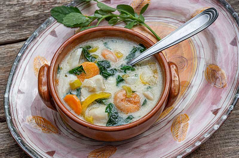 Fischsuppe mit Ackermelde